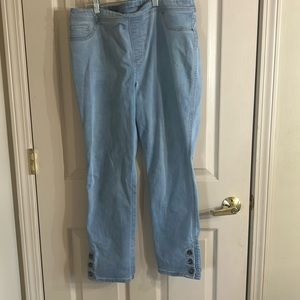 Chicos Jeggings EUC girlfriend slim ankle sz 1 (8-10)